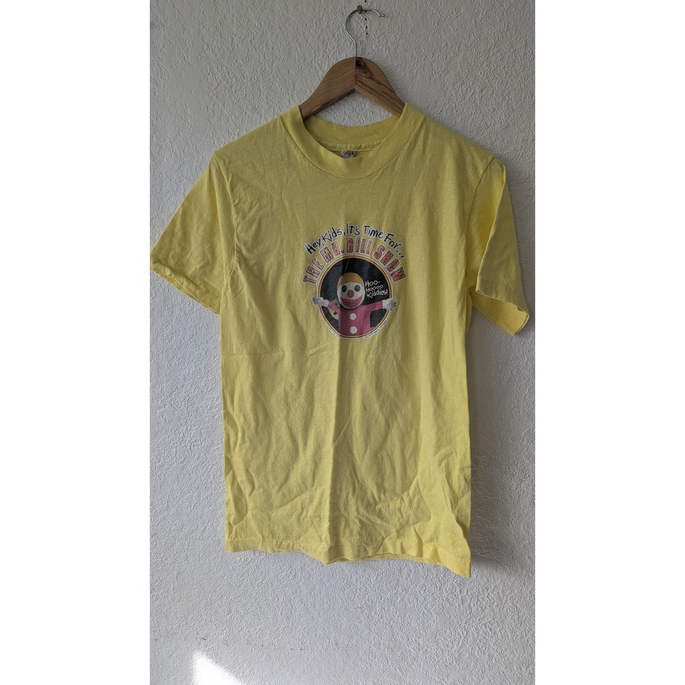 Vintage 1979 Mr Bill Show SNL Hanes Beefy-T Yellow Single Stitch Shirt Mens‎ M
